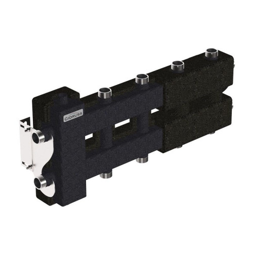 Распределительная гребенка Gidruss BM-60 5DU.EPP 1"х1", 5вых., сталь черная