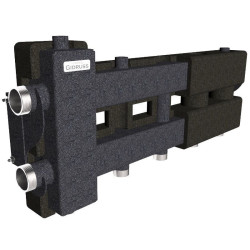 Распределительная гребенка Gidruss BM-80 3D.EPP 1 1/4"х1", 3вых., сталь черная