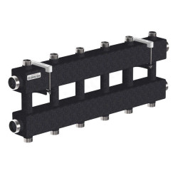 Распределительная гребенка Gidruss MK-150 6DU 1 1/2"х1", 7вых., сталь черная