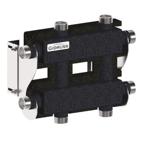 Распределительная гребенка Gidruss MK-60 3DU.EPP 1"х1", 3вых., сталь черная