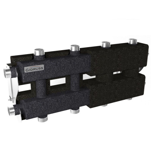 Распределительная гребенка Gidruss MK-60 5DU.EPP 1"х1", 5вых., сталь черная