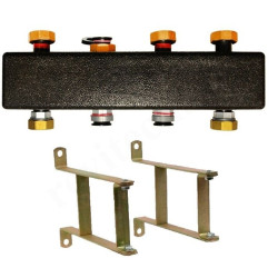 Распределительная гребенка Meibes MeiFlow S UK 1 1/2"х1 1/2", 3вых., сталь черная