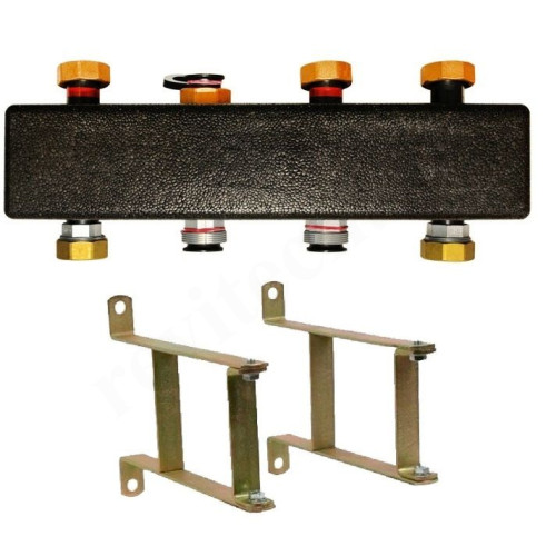 Распределительная гребенка Meibes MeiFlow S UK 1 1/2"х1 1/2", 3вых., сталь черная