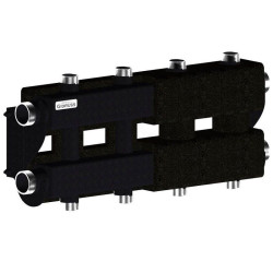 Распределительная гребенка Gidruss MK-100 4DU.EPP 1 1/4"х1", 5вых., сталь черная с крепежом