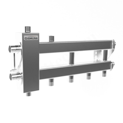 Распределительная гребенка Gidruss BMSS-40 3D 3/4"х3/4", 3вых., сталь нерж.