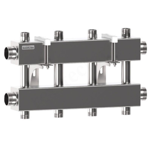 Распределительная гребенка Gidruss MKSS-150 4DU 1 1/2"х1", 5вых., сталь нерж.