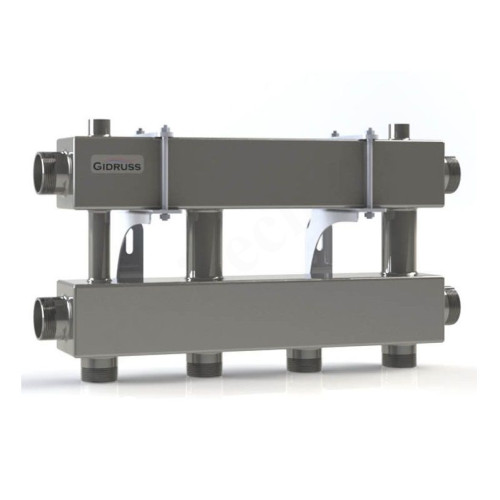 Распределительная гребенка Gidruss MKSS-150 32 1 1/2"х1", 3вых., сталь нерж.