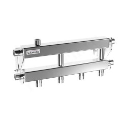 Распределительная гребенка Gidruss MKSS-40 3D 3/4"х3/4", 3вых., сталь нерж., в сборе