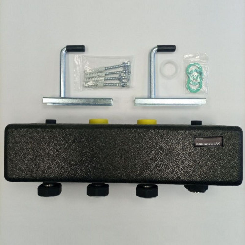 Распределительная гребенка Grundfos HEATMIX 1 1/2"х1 1/2", 2вых., сталь черная