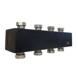 Распределительная гребенка WAAG 1 1/2"х1 1/2", 3вых., сталь черная, до 85 кВт.