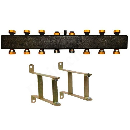 Распределительная гребенка Meibes MeiFlow S UK 1 1/2"х1 1/2", 7вых., сталь черная