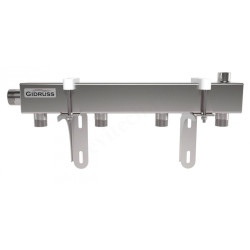 Распределительная гребенка Gidruss DMSS-25 20x4 1"х3/4", 4вых., сталь нерж.