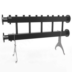 Распределительная гребенка Gidruss MK-600 5x32 80х1 1/4", 5вых., сталь черная, фланцевый Ду80