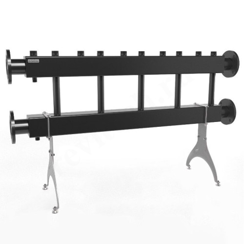 Распределительная гребенка Gidruss MK-600 5x32 80х1 1/4", 5вых., сталь черная, фланцевый Ду80