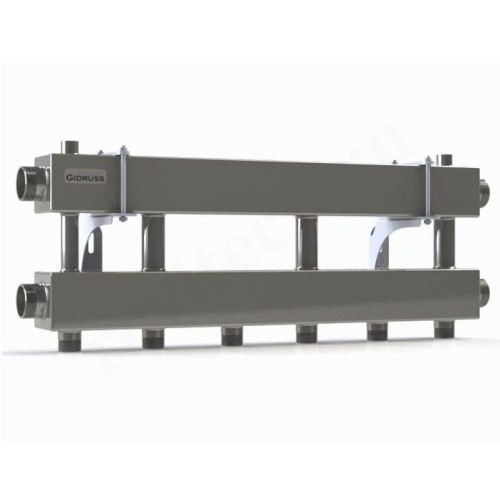 Распределительная гребенка Gidruss MKSS-150 3x25 1 1/2"х1", 4вых., сталь нерж.