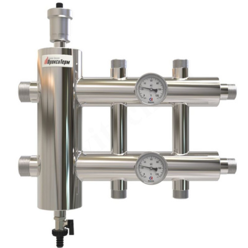 Распределительная гребенка Прокситерм GSK 1"х1 1/4", 3вых., сталь нерж.