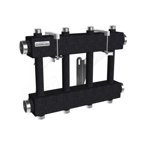 Распределительная гребенка Gidruss MK-250 4DU 2"х1", 4вых., сталь черная