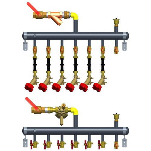 Этажный распределитель Ридан TDU 3R, DN50-6L-32- APT25-MNT15 DR AA center