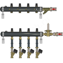 Этажный распределитель Ридан TDU 5R, DN50-3R-20-APT15-MNT15 wohm