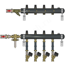 Этажный распределитель Ридан TDU 5R, DN50-5L-25-APT20-MNT15 wohm