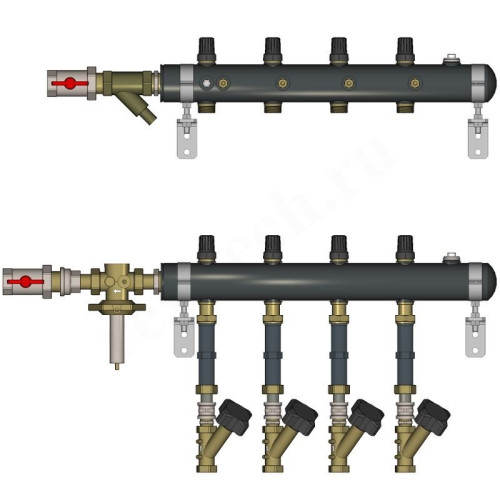 Этажный распределитель Ридан TDU 5R, DN50-5L-25-APT20-MNT15 wohm