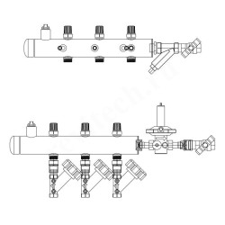 Этажный распределитель Ридан TDU 5R, DN50-3R-20-APT15-MNT15 wohm wocl