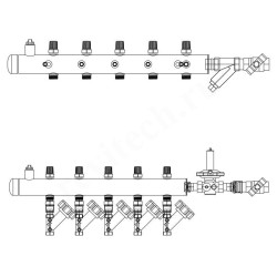 Этажный распределитель Ридан TDU 5R, DN50-5R-25-APT20-MNT15 wohm wocl