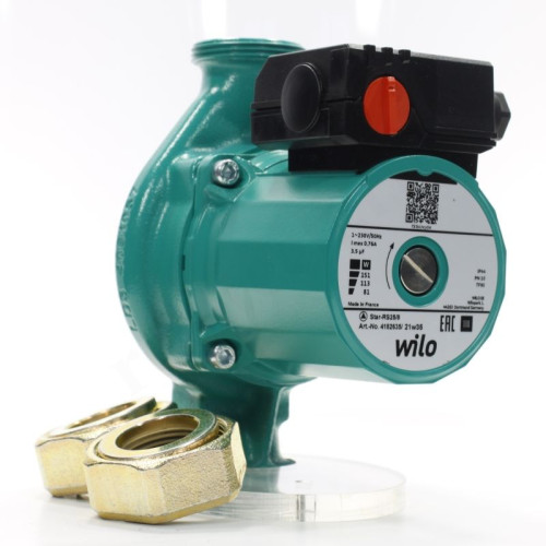 Насос циркуляционный Wilo Star-RS 25/8 (1х220В; 0,15кВт), с гайками, L180