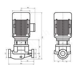 Насос циркуляционный CNP TD 32-6(I)/2 SWSCJ (3x220/380В; 0,25кВт), с гайками