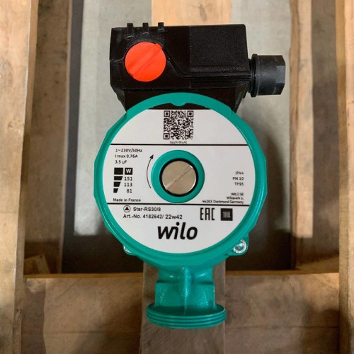 Насос циркуляционный Wilo Star-RS 30/8 (1х220В; 0,15кВт), с гайками, L180