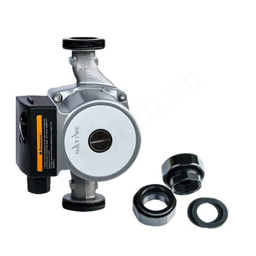 Насос циркуляционный Native NOZ 25/8 EM (1х220В; 0,25кВт), с гайками, L180