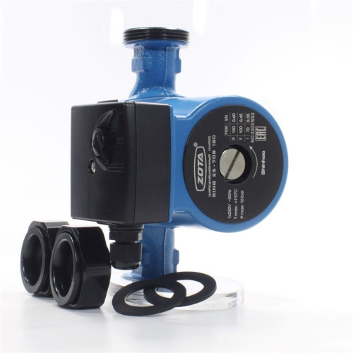 Насос циркуляционный Zota Ring 25/70 S 180 (1х220В; 0,13кВт), с гайками, L180