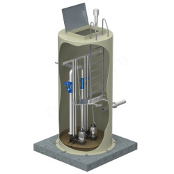 Станции канализационные комплектные с резервуаром из стеклопластика (согласно опросного листа)