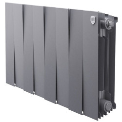 Радиатор биметаллический Royal Thermo PianoForte Silver Satin 8/300, RAL 7029 928 Вт