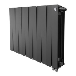 Радиатор биметаллический Royal Thermo PianoForte VD Noir Sable 12/500, RAL 9011 2 268 Вт