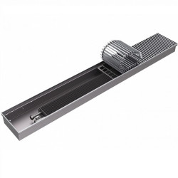 Конвектор водяной KZTO Бриз 200х80х1800, RAL 7024, решетка алюминий 643 Вт