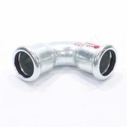 Отвод 90° 18-18, Sanha Therm 24002A, пресс-пресс, сталь (цинк)