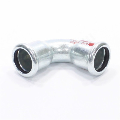 Отвод 90° 18-18, Sanha Therm 24002A, пресс-пресс, сталь (цинк)