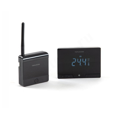 Термостат комнатный Teplocom TS-Prog/LUX-RF, программируемый, 220В, черный
