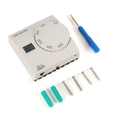Термостат комнатный Teplocom TS 2AA/8A, 2 х 1,5В, белый