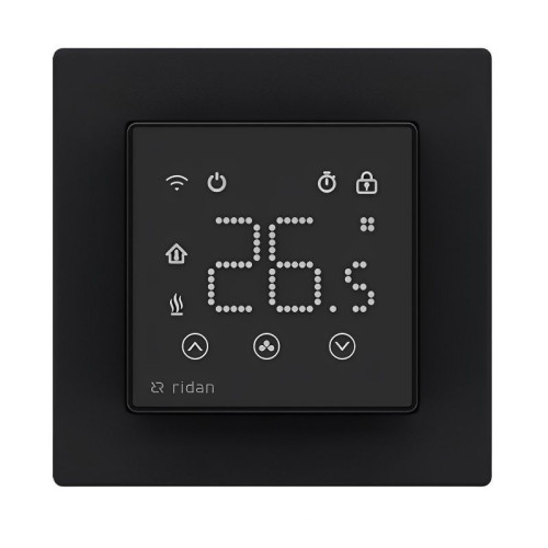 Термостат комнатный Ридан RSmart-SB, программируемый, 220В, черный