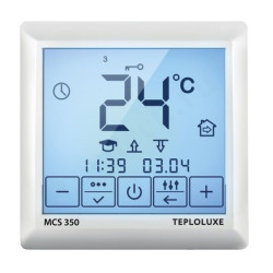 Термостат комнатный Теплолюкс MCS 350 TUYA, программируемый, 220В, WI-FI, белый
