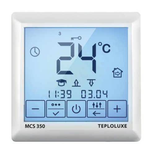 Термостат комнатный Теплолюкс MCS 350 TUYA, программируемый, 220В, WI-FI, белый