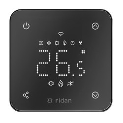Термостат комнатный Ридан RSmart-FB, программируемый, 220В, черный