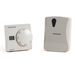 Термостат комнатный Teplocom TS 2AA/3A RF2, беспроводной, 220В, белый