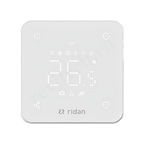 Термостат комнатный Ридан RSmart-FW, программируемый, 220В, белый