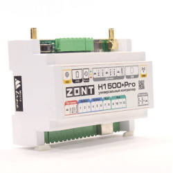 Контроллер на DIN рейку Zont H1500+ PRO, программируемый, 12 В