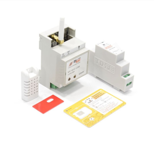 Контроллер на DIN рейку MY HEAT GSM, беспроводной, программируемый, 12 В