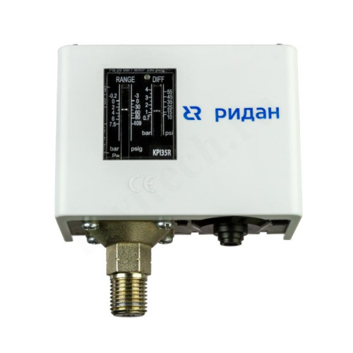Реле давления KPI 35R, диапазон настройки -0,2...7,5 бар, дифференциал 0,7…4 бар, штуцер G1/4А, авто