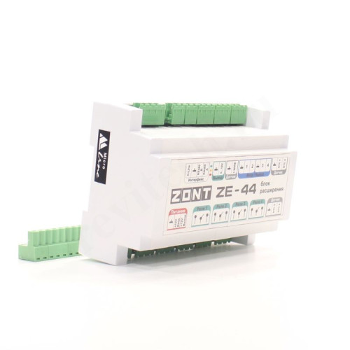Блок расширения на DIN рейку Zont ZE 44, программируемый, 12 В